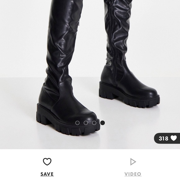 💕 Moving Sale! 💕
Glamorous over-the-knee faux leather boots in black - Picture 3 of 8